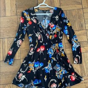 Floral wrap dress